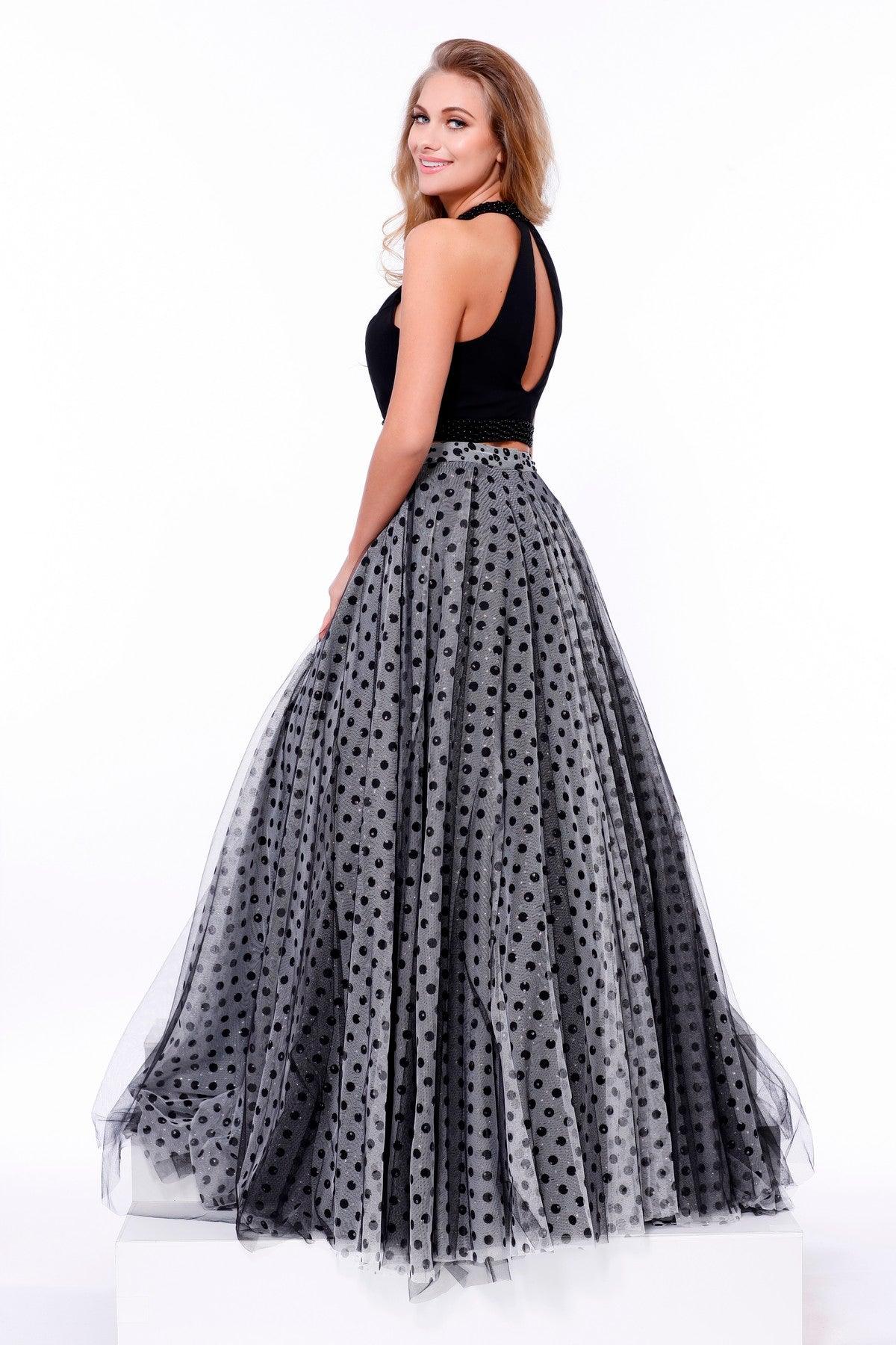 Black XS Nox Anabel 8204 Sleeveless Two Piece Prom Dress Sale