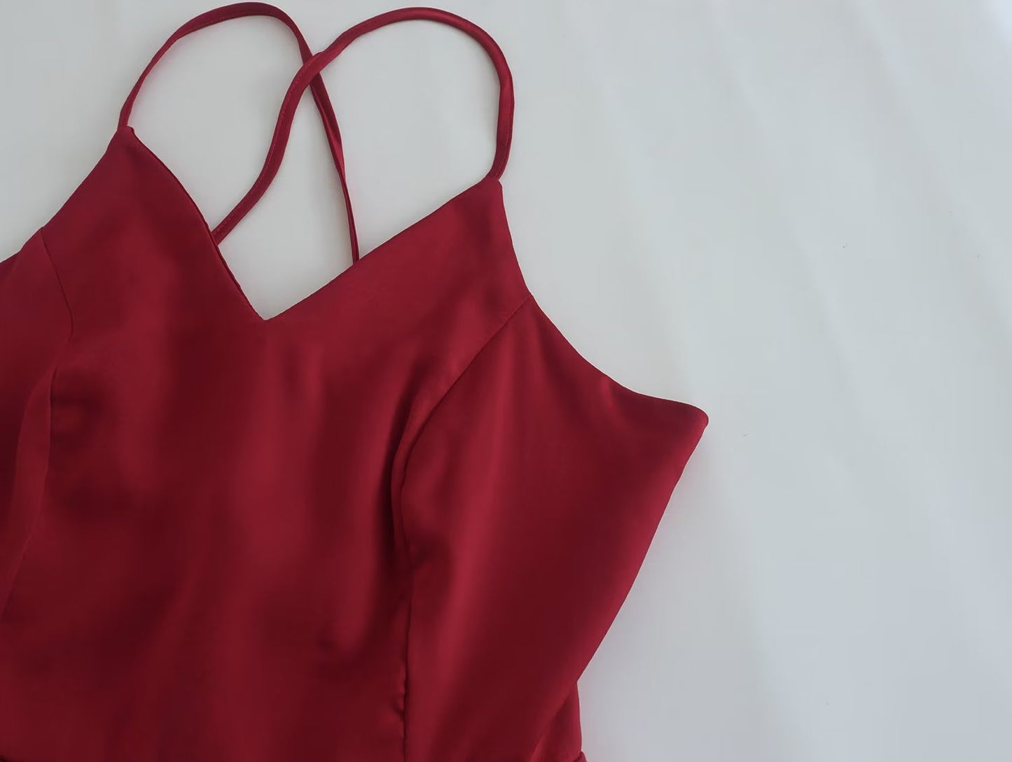 New Women Lace Up Bandage Backless Sling Dress Vintage Wine Red Sleeveless Ladies Satin Party Sexy Dresses