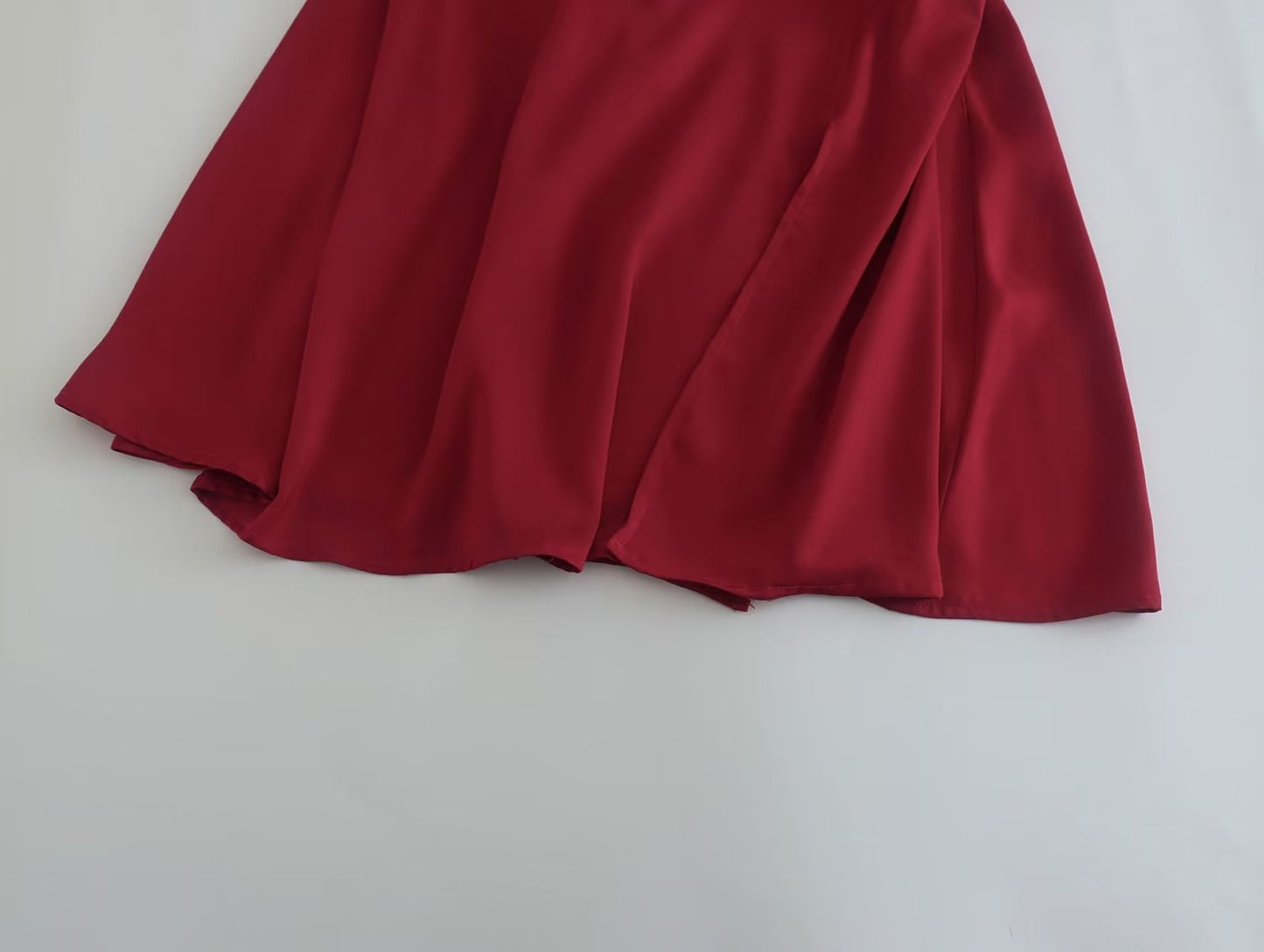 New Women Lace Up Bandage Backless Sling Dress Vintage Wine Red Sleeveless Ladies Satin Party Sexy Dresses
