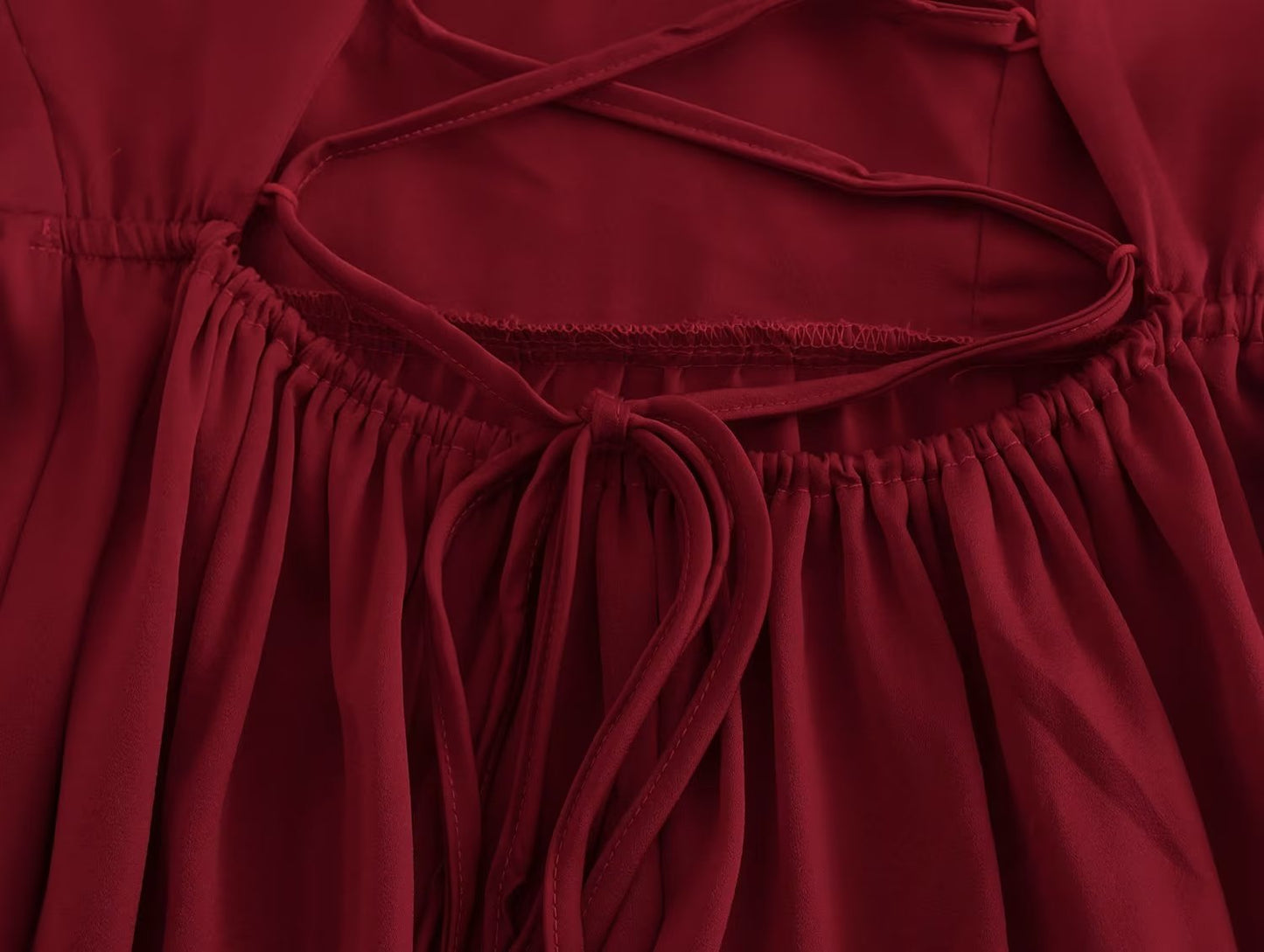 New Women Lace Up Bandage Backless Sling Dress Vintage Wine Red Sleeveless Ladies Satin Party Sexy Dresses